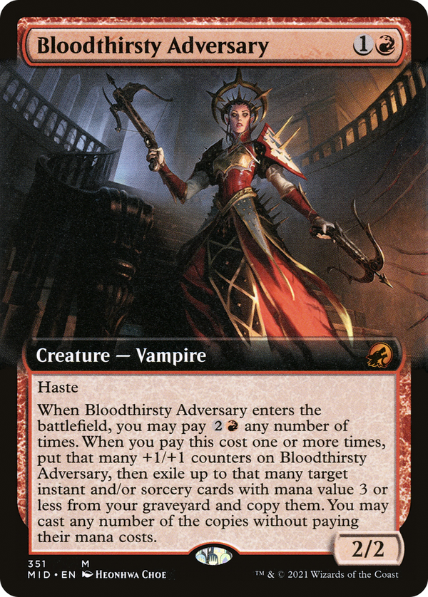 Bloodthirsty Adversary (Extended Art) (MID-351) - Innistrad: Midnight Hunt: (Extended Art) Foil