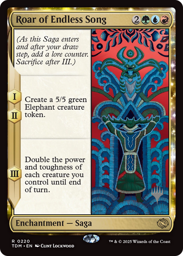 Roar of Endless Song (PPTDM-220) - Promo Pack: Tarkir: Dragonstorm: (enchantment) Foil