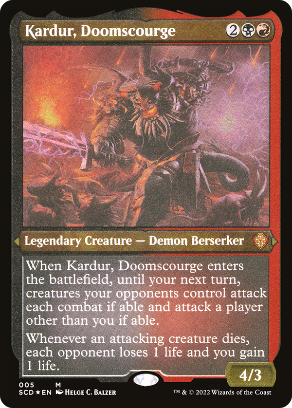 Kardur, Doomscourge (Foil Etched) (SCD-005) - Starter Commander Decks Foil