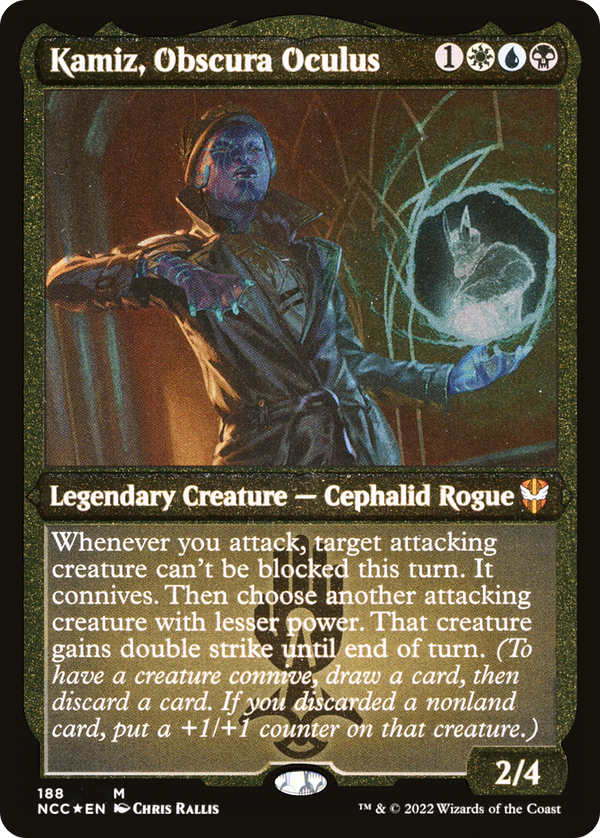 Kamiz, Obscura Oculus (Display Commander) - Thick Stock (NCC-188) - New Capenna Commander Foil