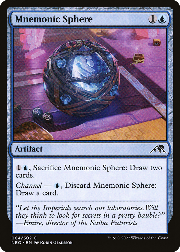 Mnemonic Sphere (NEO-064) - Kamigawa: Neon Dynasty