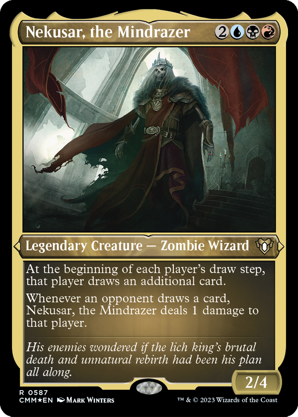Nekusar, the Mindrazer (Foil Etched) (CMM-587) - Commander Masters Foil