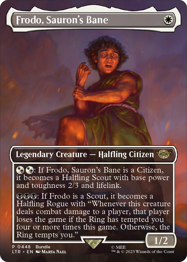 Frodo, Sauron's Bane (Borderless) (LTR Bundle) (UMP-448) - Unique and Miscellaneous Promos