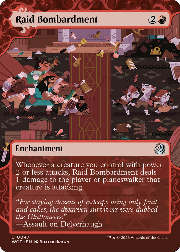 Raid Bombardment (WOT-047) - Wilds of Eldraine: Enchanting Tales: (Showcase) (Borderless)