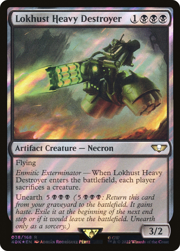 Lokhust Heavy Destroyer (Surge Foil) (40K-038) - Warhammer 40,000 Commander Foil