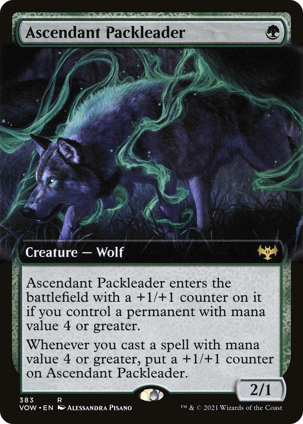 Ascendant Packleader (Extended Art) (VOW-383) - Innistrad: Crimson Vow: (Extended Art) Foil