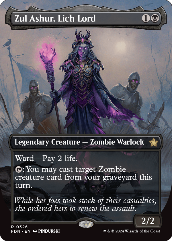 Zul Ashur, Lich Lord (Borderless) (FDN-326) - Foundations