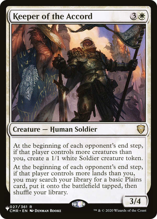 Keeper of the Accord (LIST-CMR-27) - The List