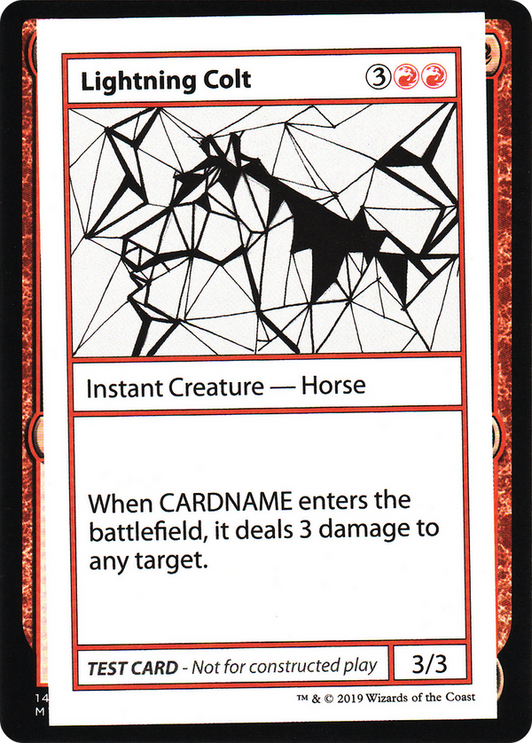 Lightning Colt (No PW Symbol) (CMB1-) - Mystery Booster Playtest Cards 2021