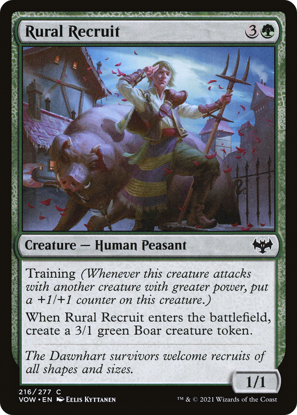 Rural Recruit (VOW-216) - Innistrad: Crimson Vow Foil