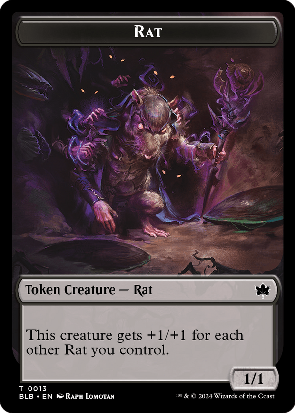 Rat Token (BLB-013) - Bloomburrow Tokens