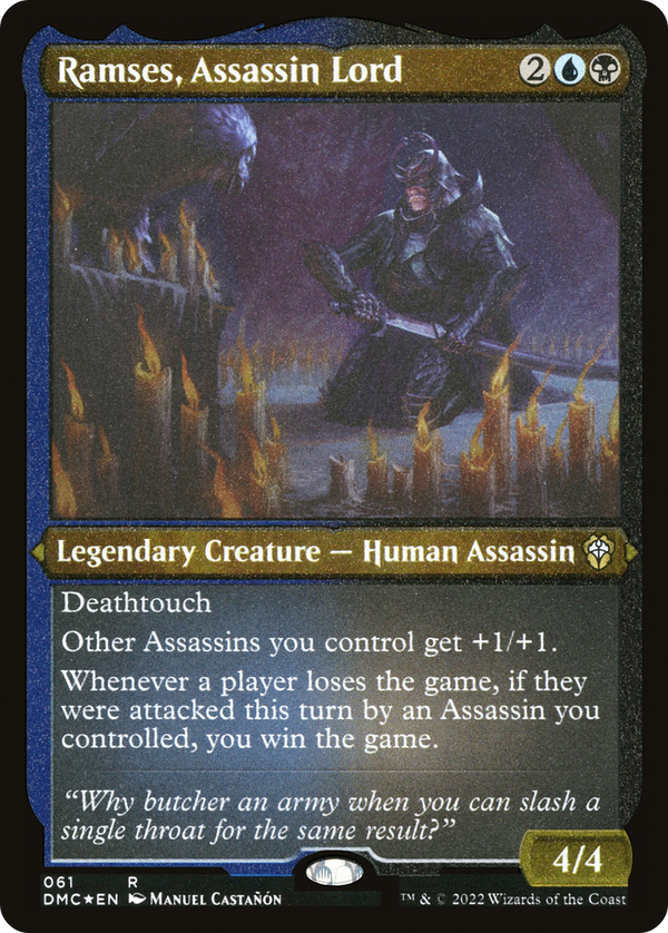 Ramses, Assassin Lord (Foil Etched) (DMC-061) - Dominaria United Commander Foil