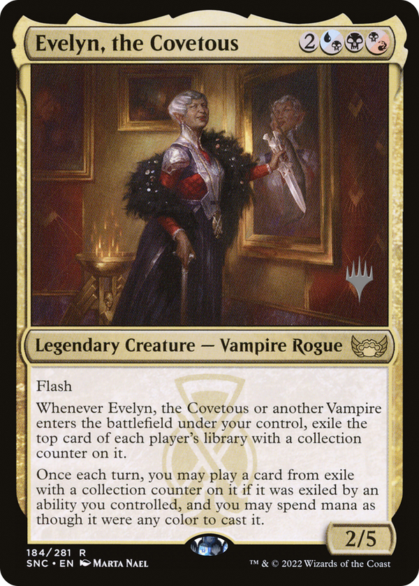 Evelyn, the Covetous (PPSNC-184) - Streets of New Capenna Promos Foil