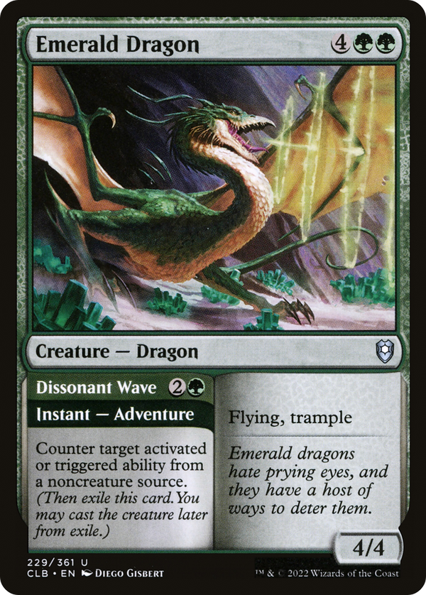 Emerald Dragon (CLB-229) - Commander Legends: Battle for Baldur's Gate