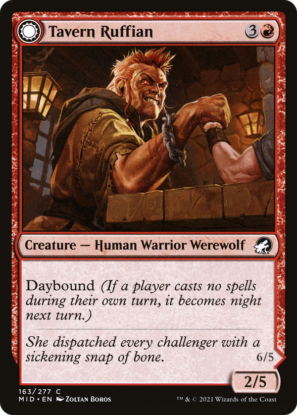 Tavern Ruffian (MID-163) - Innistrad: Midnight Hunt: (Double Faced Transform) Foil