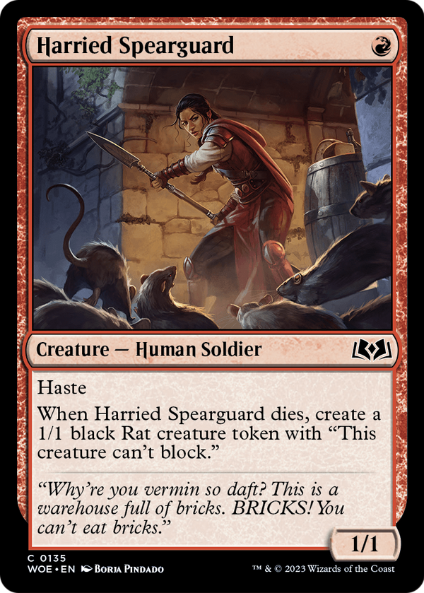 Harried Spearguard (WOE-135) - Wilds of Eldraine