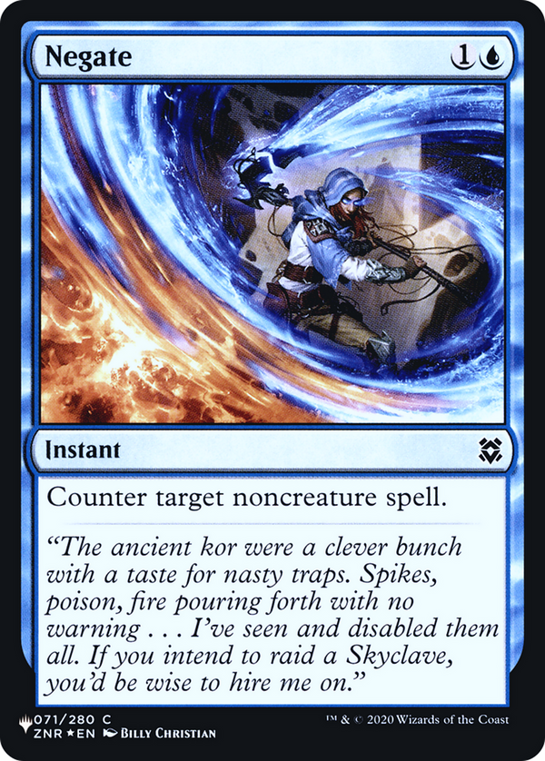Negate (ZNR) (LIST-ZNR-71) - The List Foil