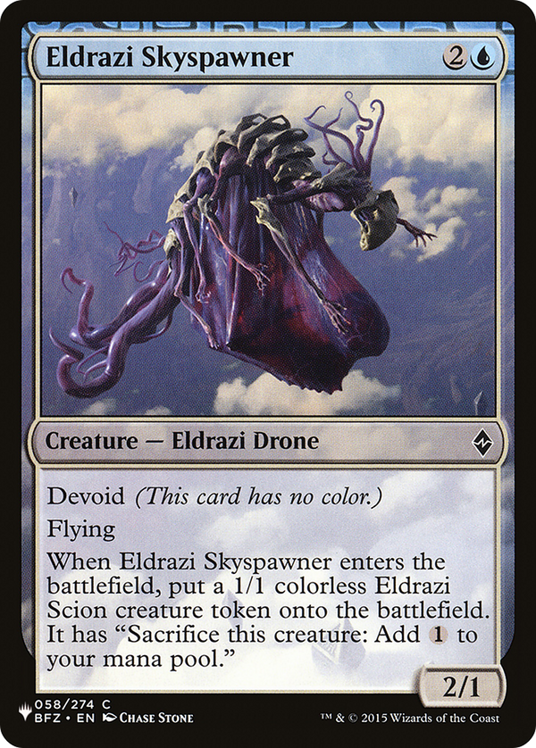 Eldrazi Skyspawner (LIST-BFZ-58) - The List: (devoid)
