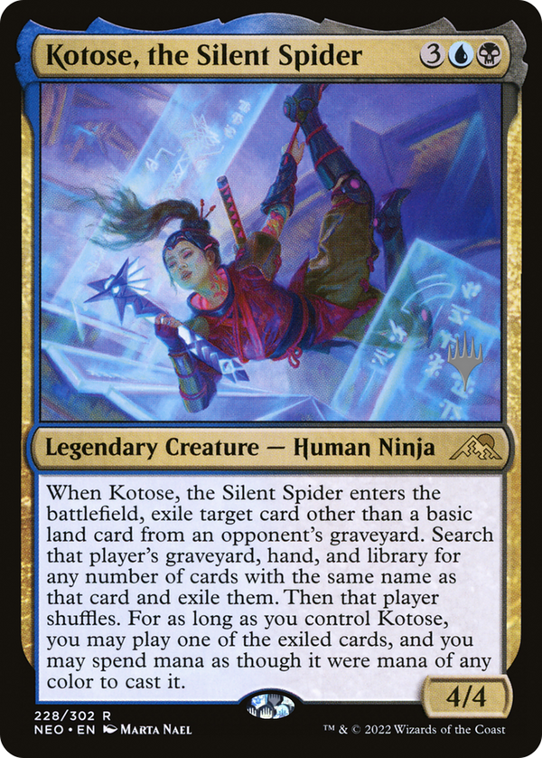 Kotose, the Silent Spider (PPNEO-228) - Kamigawa: Neon Dynasty Promos Foil