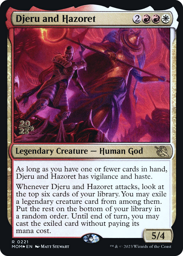 Djeru and Hazoret (PRE-221) - March of the Machine Promos Foil