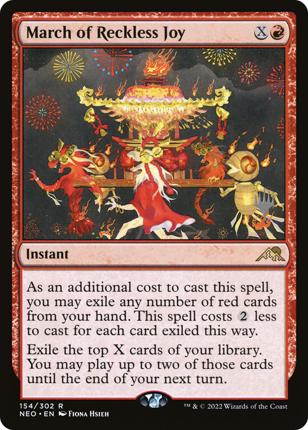 March of Reckless Joy (PPNEO-154) - Kamigawa: Neon Dynasty Promos
