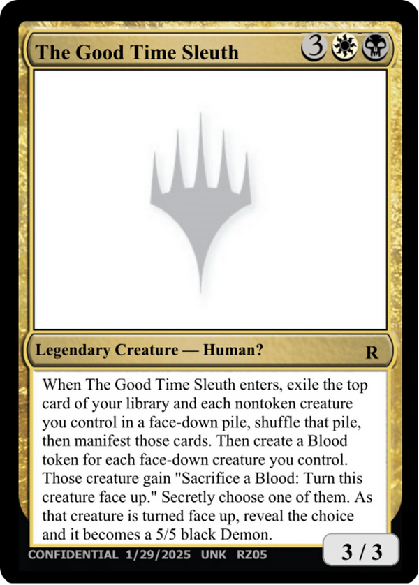 The Good Time Sleuth (UNK-) - Un-Known Event Playtest Cards