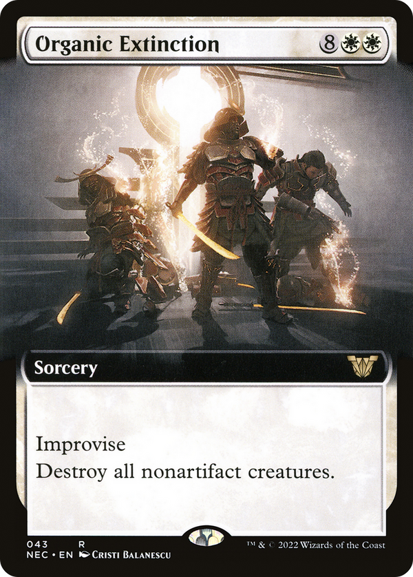 Organic Extinction (Extended Art) (NEC-043) - Neon Dynasty Commander: (Extended Art)