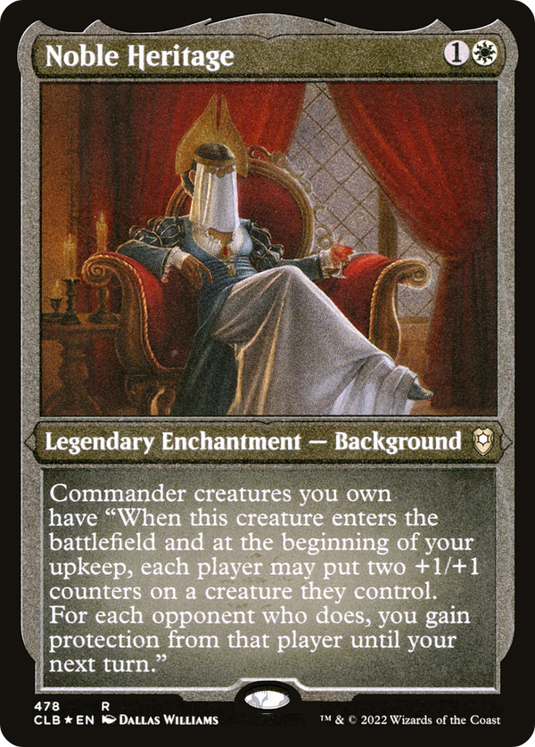 Noble Heritage (Foil Etched) (CLB-478) - Commander Legends: Battle for Baldur's Gate Foil