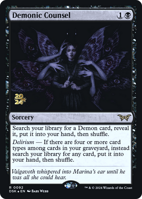 Demonic Counsel (PRE-092) - Duskmourn: House of Horror Promos Foil