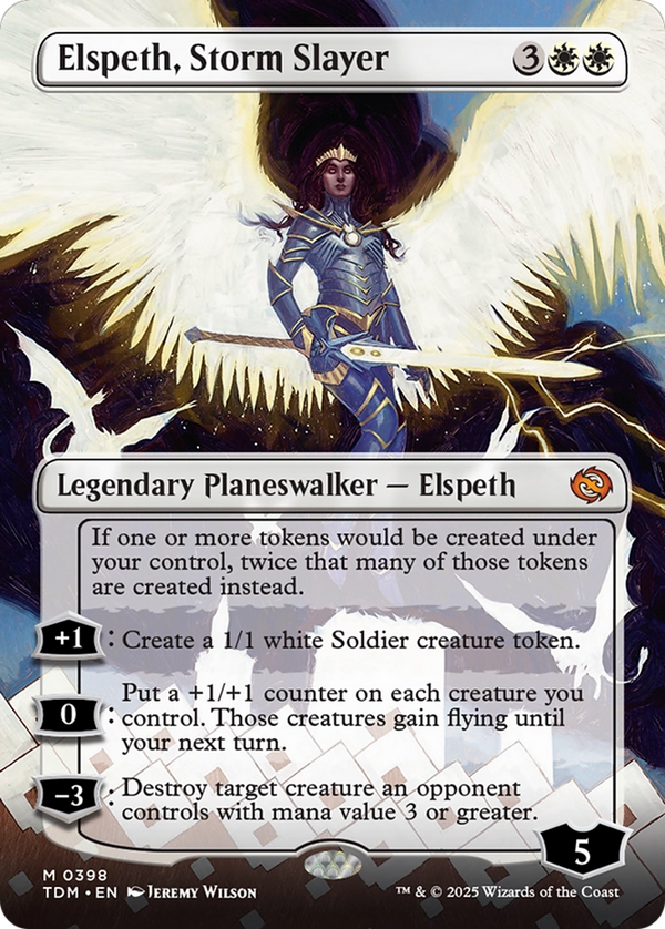 Elspeth, Storm Slayer (Borderless) (TDM-398) - Tarkir: Dragonstorm