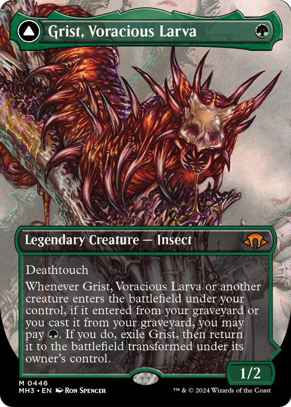 Grist, Voracious Larva (Borderless) (MH3-446) - Modern Horizons 3 Foil