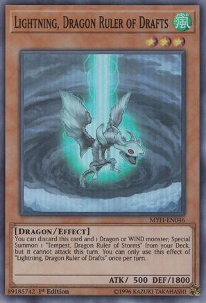 Lightning, Dragon Ruler of Drafts (MYFI-EN046) - Mystic Fighters 1st Edition