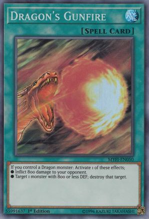 Dragon's Gunfire (MYFI-EN050) - Mystic Fighters 1st Edition