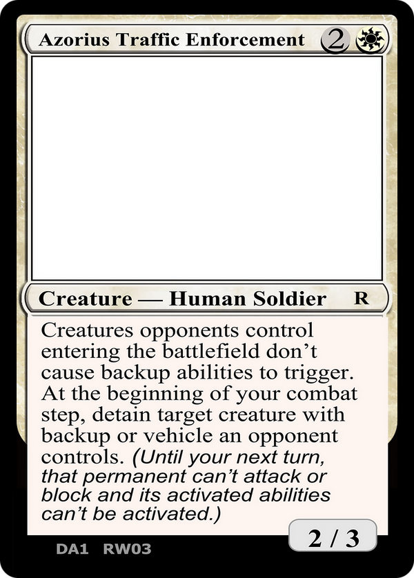 Azorius Traffic Enforcement (UNK-) - Unknown Event