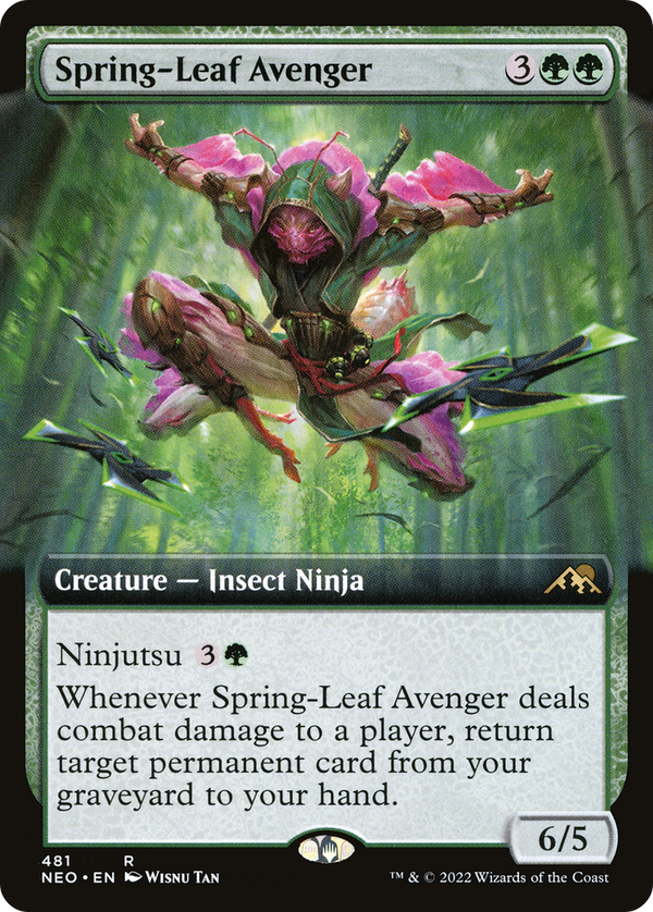 Spring-Leaf Avenger (Extended Art) (NEO-481) - Kamigawa: Neon Dynasty: (Extended Art)