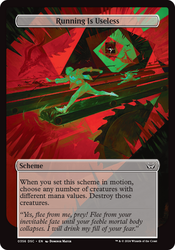 Running Is Useless (Full Art) (A:DSC-356) - Duskmourn: House of Horror Commander
