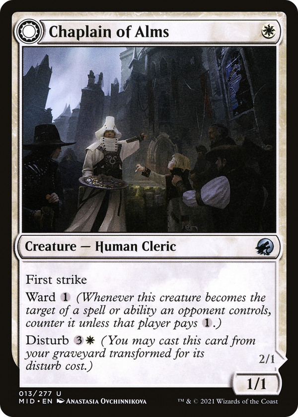 Chaplain of Alms (MID-013) - Innistrad: Midnight Hunt: (Double Faced Transform) Foil