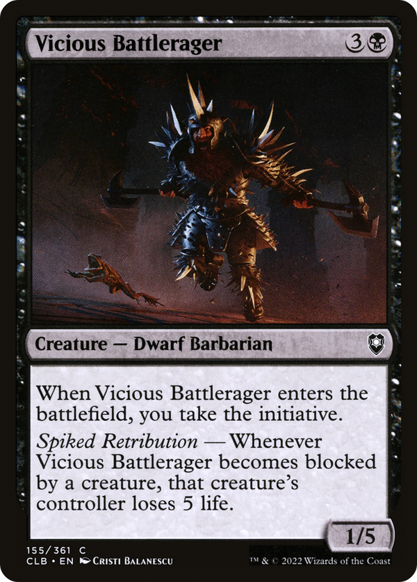 Vicious Battlerager (CLB-155) - Commander Legends: Battle for Baldur's Gate Foil