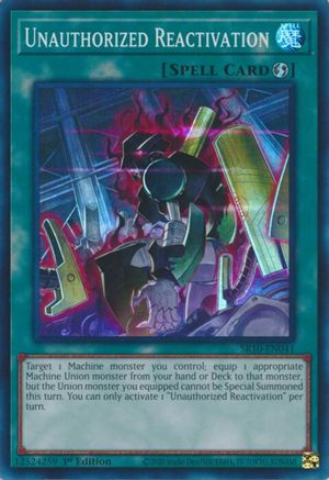 Unauthorized Reactivation (SR10-EN041) - Structure Deck: Mechanized Madness 1st Edition