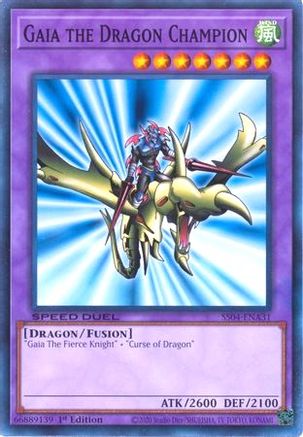 Gaia the Dragon Champion (SS04-ENA31) - Speed Duel Decks: Match of the Millennium 1st Edition