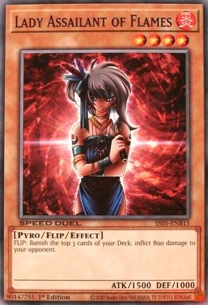 Lady Assailant of Flames (SS05-ENB15) - Speed Duel Decks: Twisted Nightmares 1st Edition