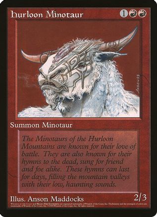 Hurloon Minotaur (Wizards of the Coast Caravan Tours) (OVER-) - Oversize Cards