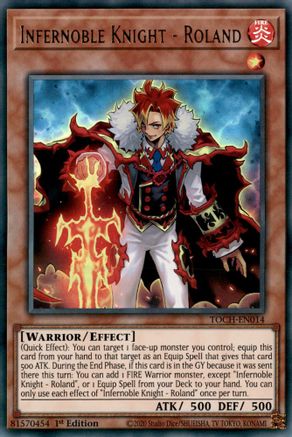 Infernoble Knight - Roland (TOCH-EN014) - Toon Chaos 1st Edition