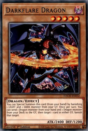 Darkflare Dragon (TOCH-EN032) - Toon Chaos 1st Edition