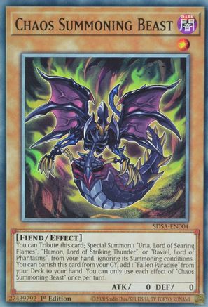 Chaos Summoning Beast (SDSA-EN004) - Structure Deck: Sacred Beasts 1st Edition