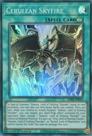 Cerulean Skyfire (SDSA-EN019) - Structure Deck: Sacred Beasts 1st Edition
