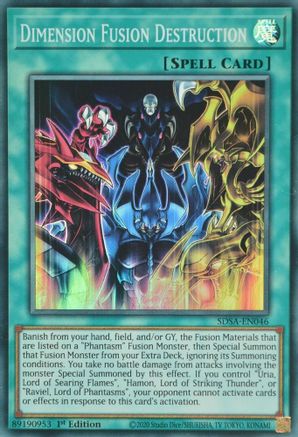 Dimension Fusion Destruction (SDSA-EN046) - Structure Deck: Sacred Beasts 1st Edition