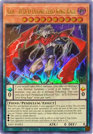 Go! - D/D/D Divine Zero King Rage (YA07-EN001) - Yu-Gi-Oh! ARC-V Promo Cards Limited