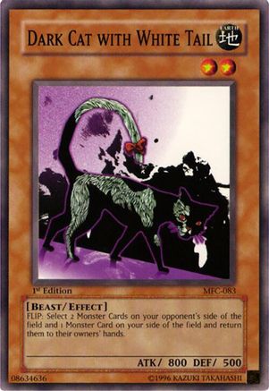 Dark Cat with White Tail (MFC-083) - Magician's Force 1st Edition