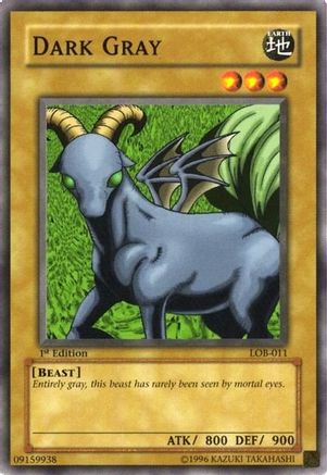 Dark Gray (LOB-011) - The Legend of Blue Eyes White Dragon 1st Edition